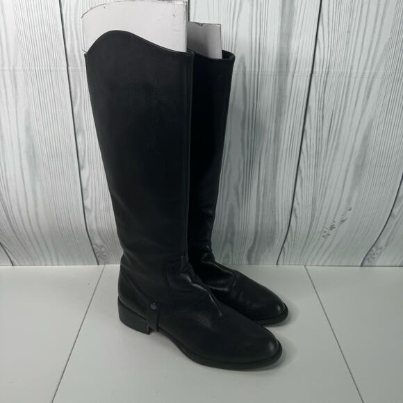 Vintage Black Leather Rding Boots Clara low - Picture 1 of 9